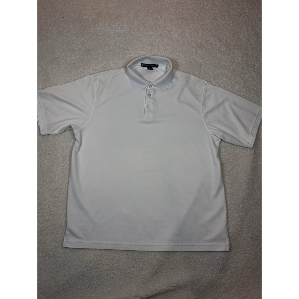 Cubavera Men Short Sleeve Polyester Polo Shirt Tg White